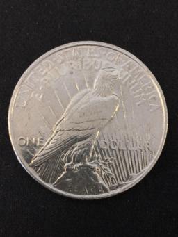 1923 United States Peace 90% Silver Dollar - AU Condition