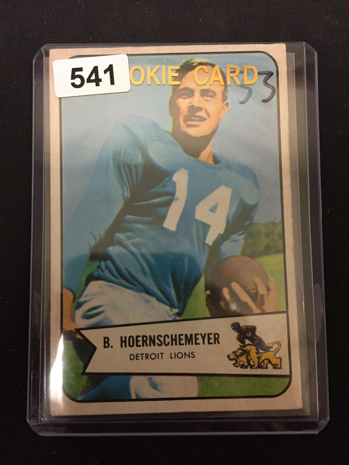 1954 Bowman #124 Bob Hoernschemeyer Lions Vintage Football Card