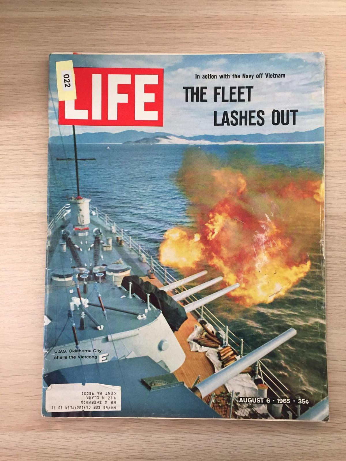 Life Magazine - "In Action With The Navy Off Vietnam The Fleet Lashes Out" August 6, 1965