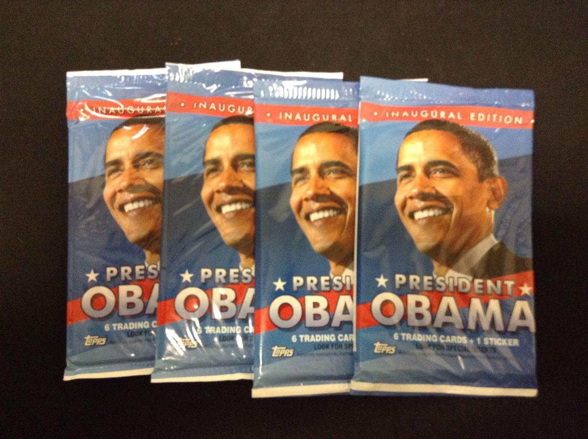 Lot of 4 Sealed Topps President Barack Obama (Inaugural Edition) Trading Card Packs