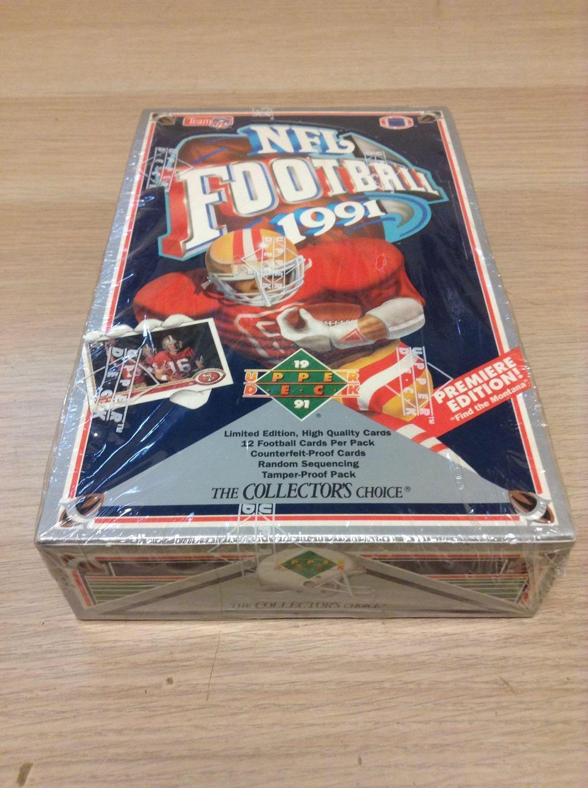 1991 Upper Deck Nfl Football Premiere Edition Sealed Wax Box