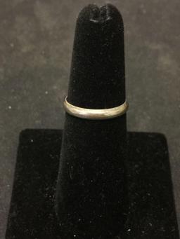 Classic 3.0mm Wide Half Round Sterling Silver Band-Size 6