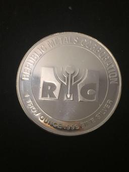 Republic Metals Corporation 1 Troy Ounce .999 Fine Silver Bullion Round UNC