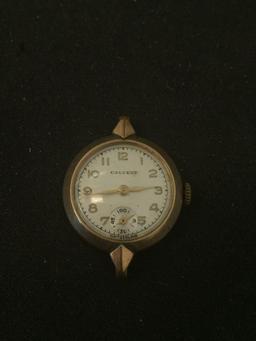 Calvert Designed Round 17mm 10Kt Rolled Gold Plate Loose Watch No Bracelet