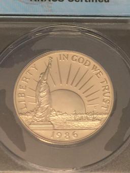 1986-S Statue of Liberty Centennial Half Dollar ANACS Certified PR68DCAM