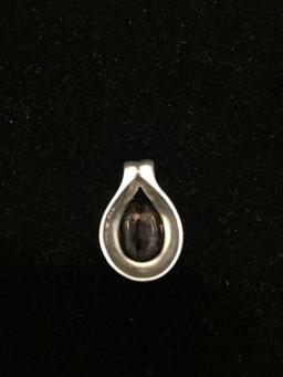 Oval Faceted 14x10mm Smokey Topaz KBN Designed Sterling Silver Pendant