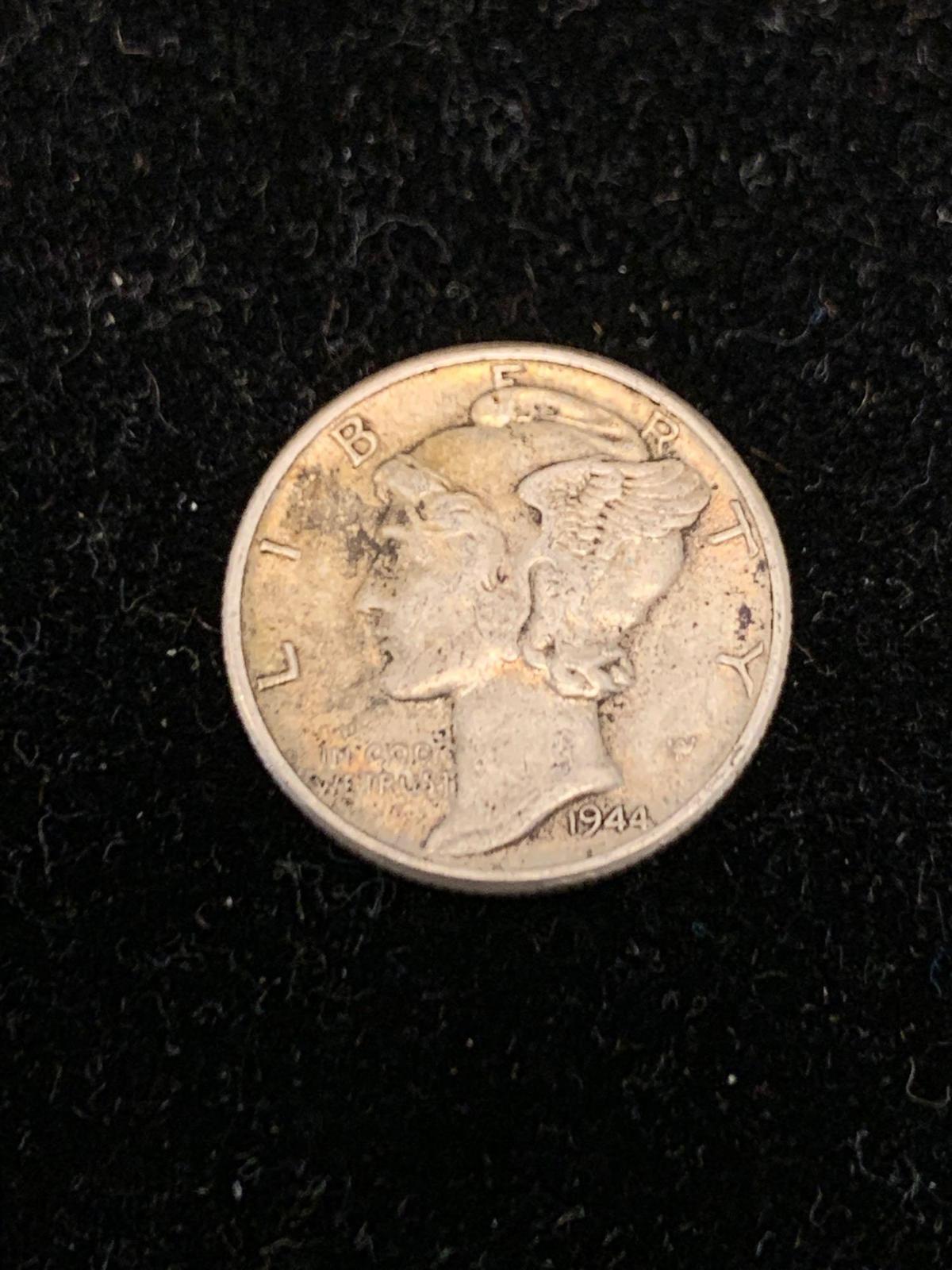 1944 United States Mercury Dime - 90% Silver Coin