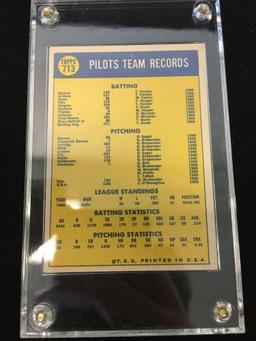 1970 Topps #713 Seattle Pilots Team Card High Number Baseball Card Vintage