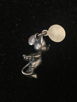 Walt Disney Mickey Mouse 3D Sterling Silver Charm Pendant