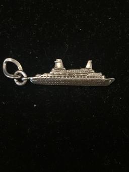 Island Princess Cruise Sterling Silver Charm Pendant