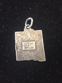 Bell Trading Company New Mexico Sterling Silver Charm Pendant