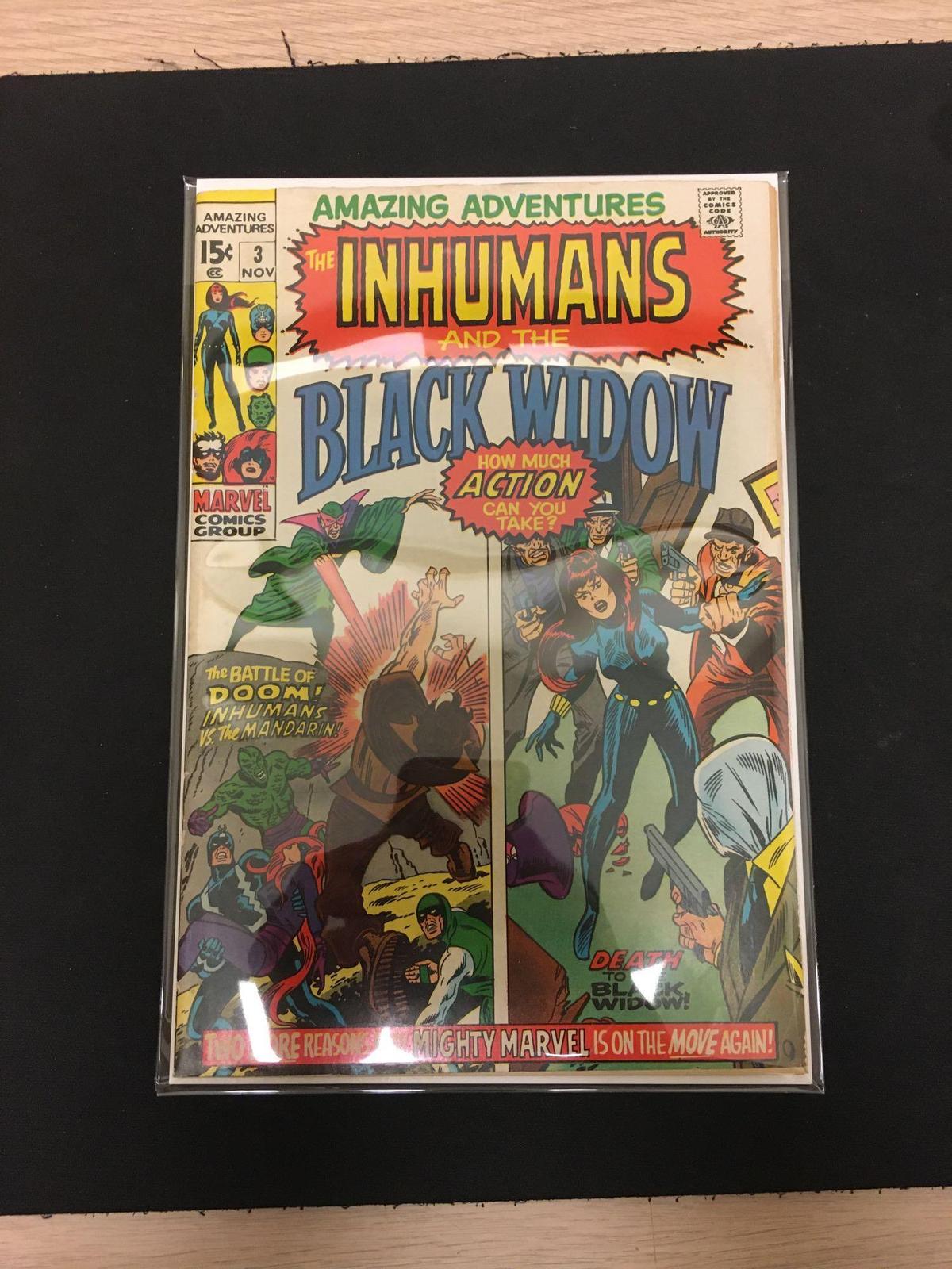 Amazing Adventures The Inhumans and Black Widow #3 Comic Book from Estate Collection
