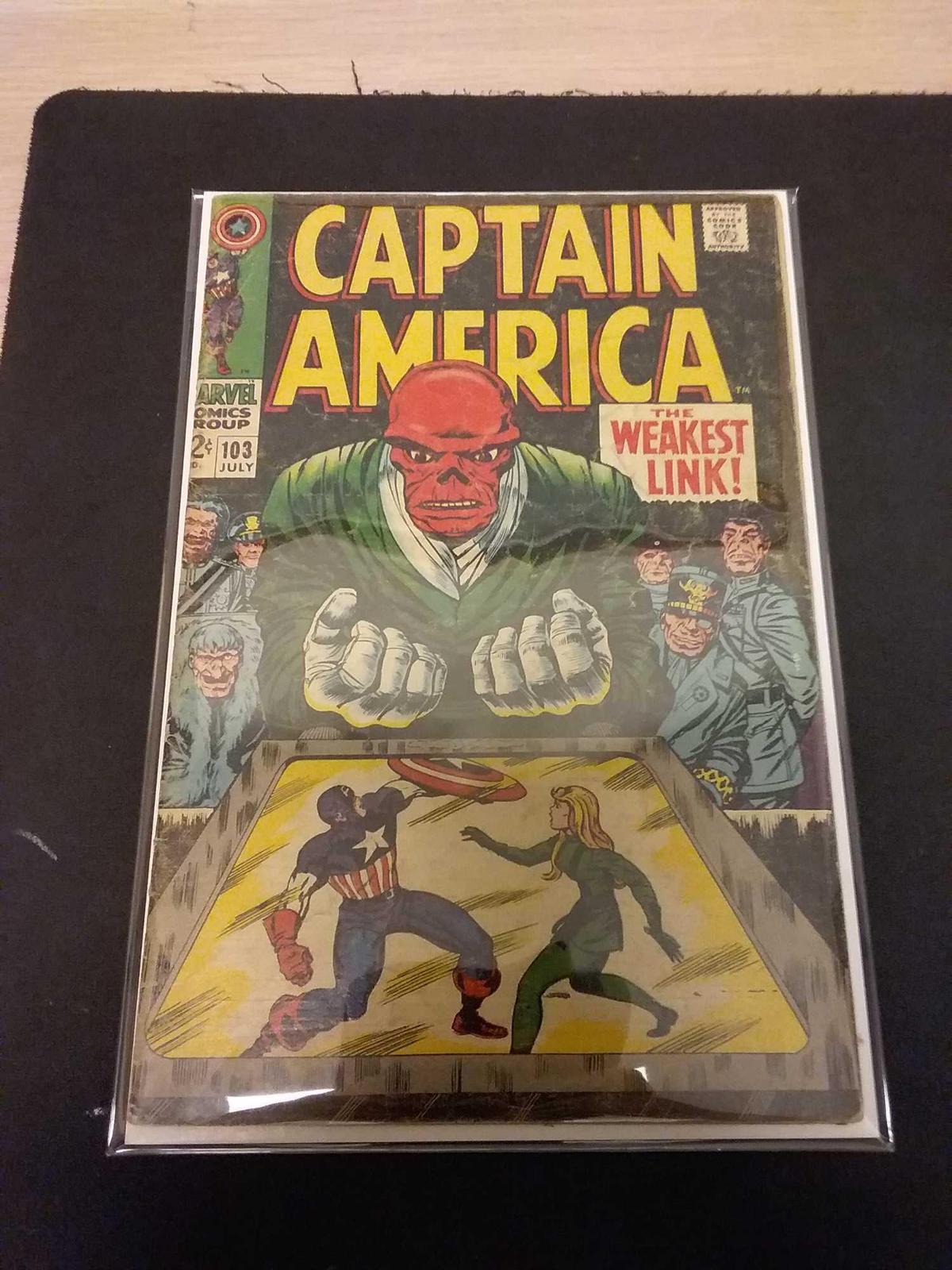 Captain America #103 Comic Book from Estate Collection