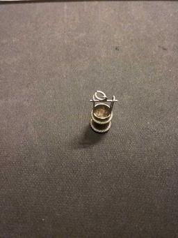 Vintage Water Bucket Sterling Silver Charm Pendant