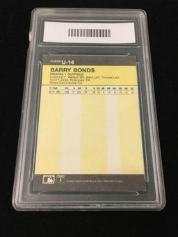 GMA Graded 1986 Fleer Update Barry Bonds Pirates Giants Rookie Baseball Card - EX-NM 6