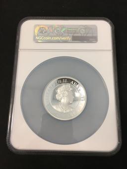 2019-P $8 Australia 5 Ounce .999 Fine Silver Curved Wedge-Tailed Eagle Silver Bullion - NGC Graded