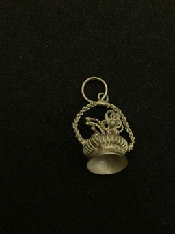 Petit Bouquet Filigree Sterling Silver Charm Pendant