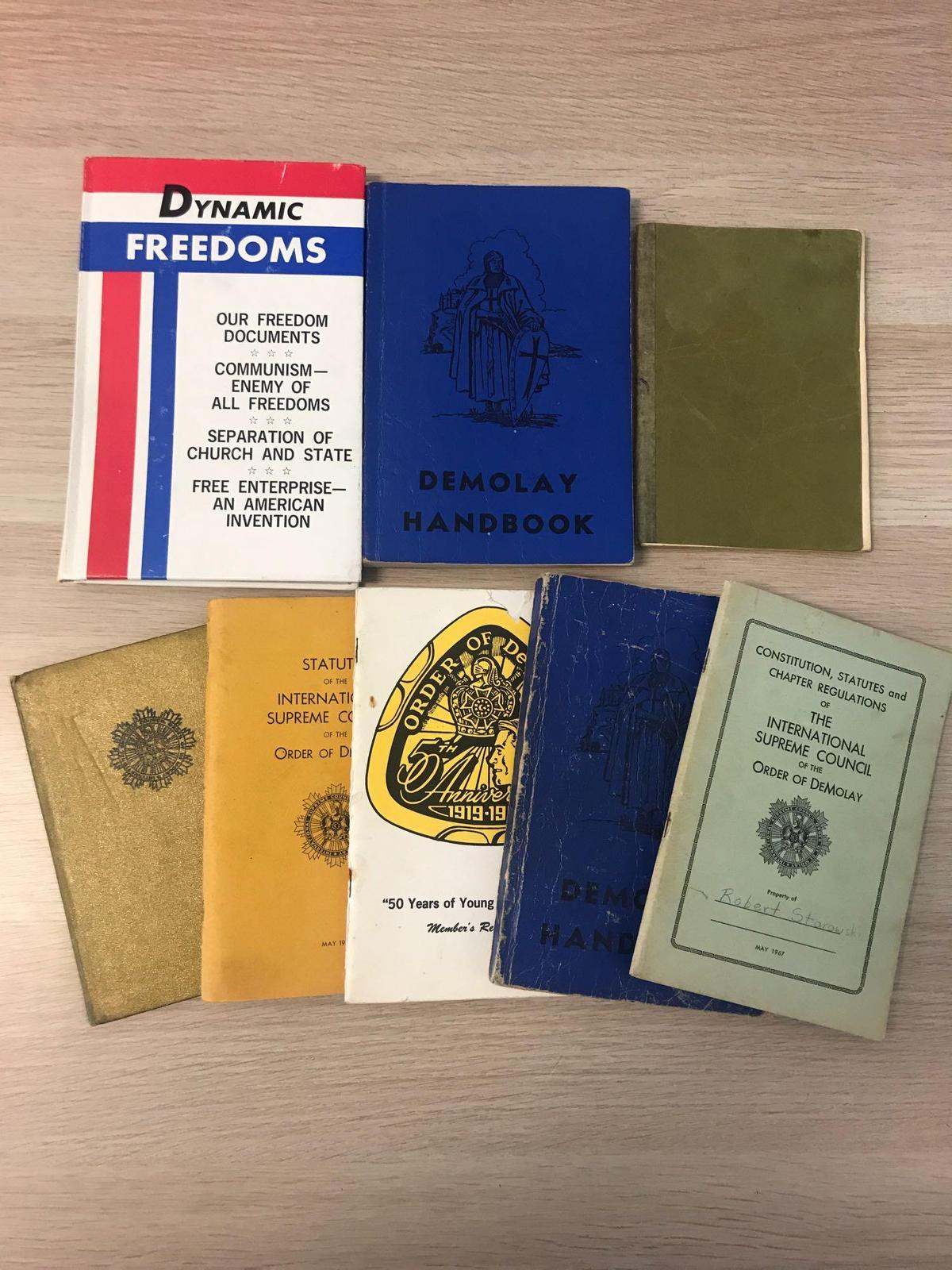 Lot of 8 Vintage Demolay Handbooks and Books from Estate Collection