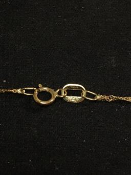 Dainty 14K Yellow Gold 7 Inch Chain Bracelet - 1/2 Gram