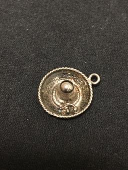 Old Pawn Sombrero Sterling Silver Charm Pendant