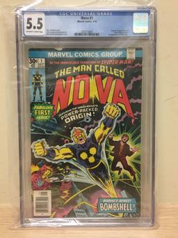 CGC Graded The Man Called Nova #1 Comic Book - 1st Appearance Nova - Graded 5.5