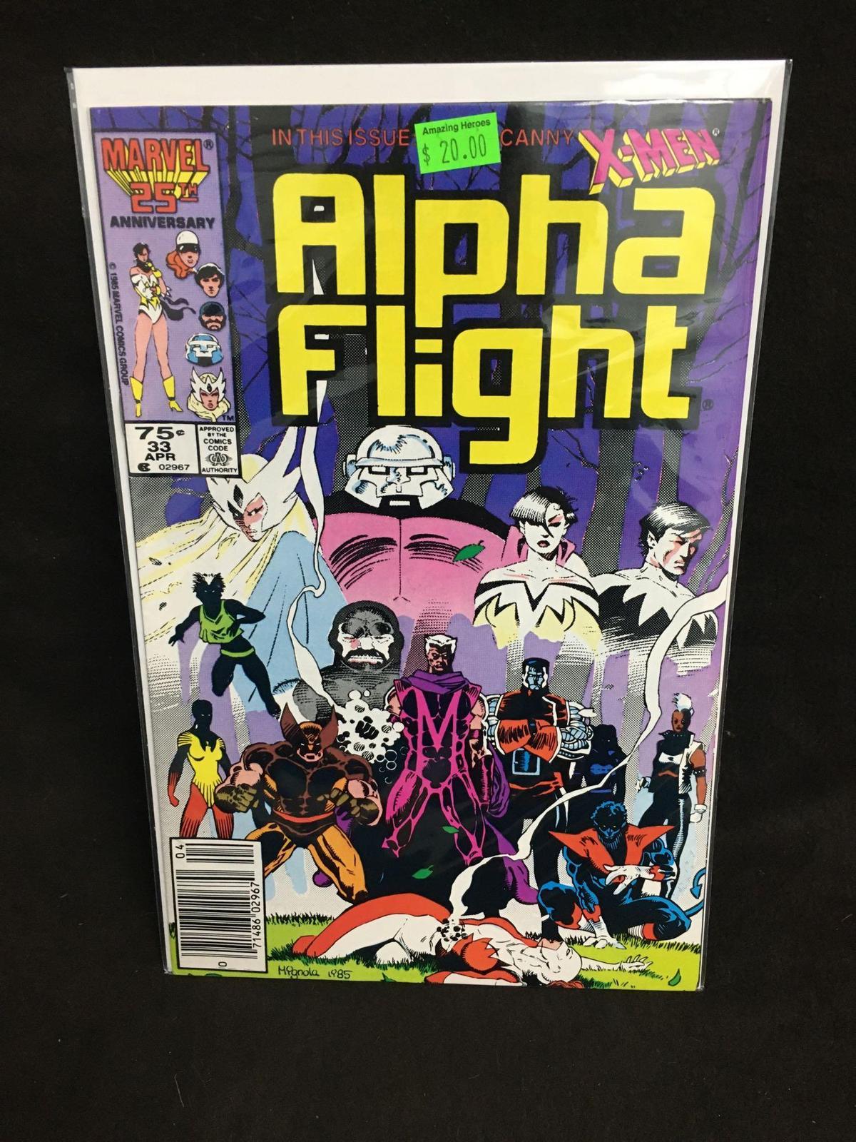 Alpha Flight #33 Comic Book from Amazing Collection