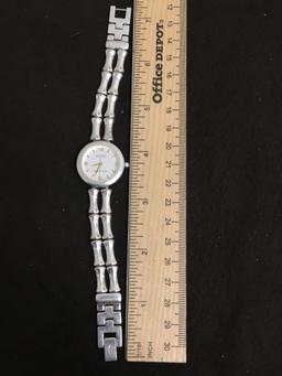 Heavy Ecclissi Sterling Silver Bamboo Style Watch - 56 Grams