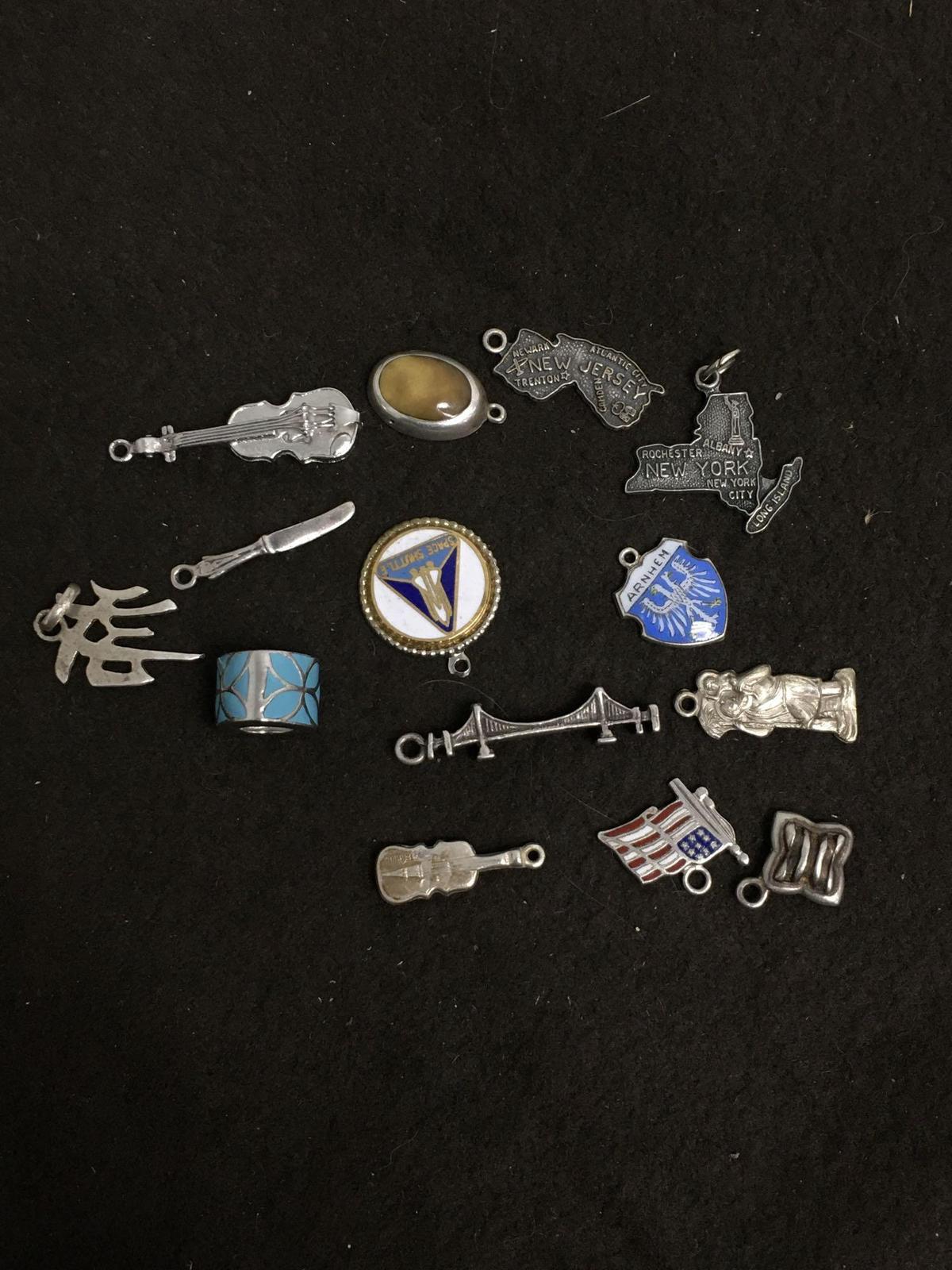 Over 20 Grams of Sterling Silver Charm Pendants