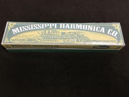 New Old Stock Mississippi Harmonica Co. Hermonica W/ Box
