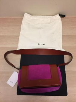New with Original Tags and Liner Bag CELINE DION Pink and Leather Purse - RETAIL $1,529.99