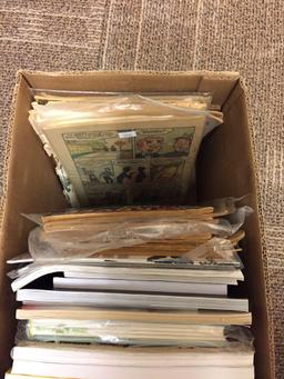 Comic Book Short Box Full of Video Game Guides, Graphic Novels, and Other Collectibles