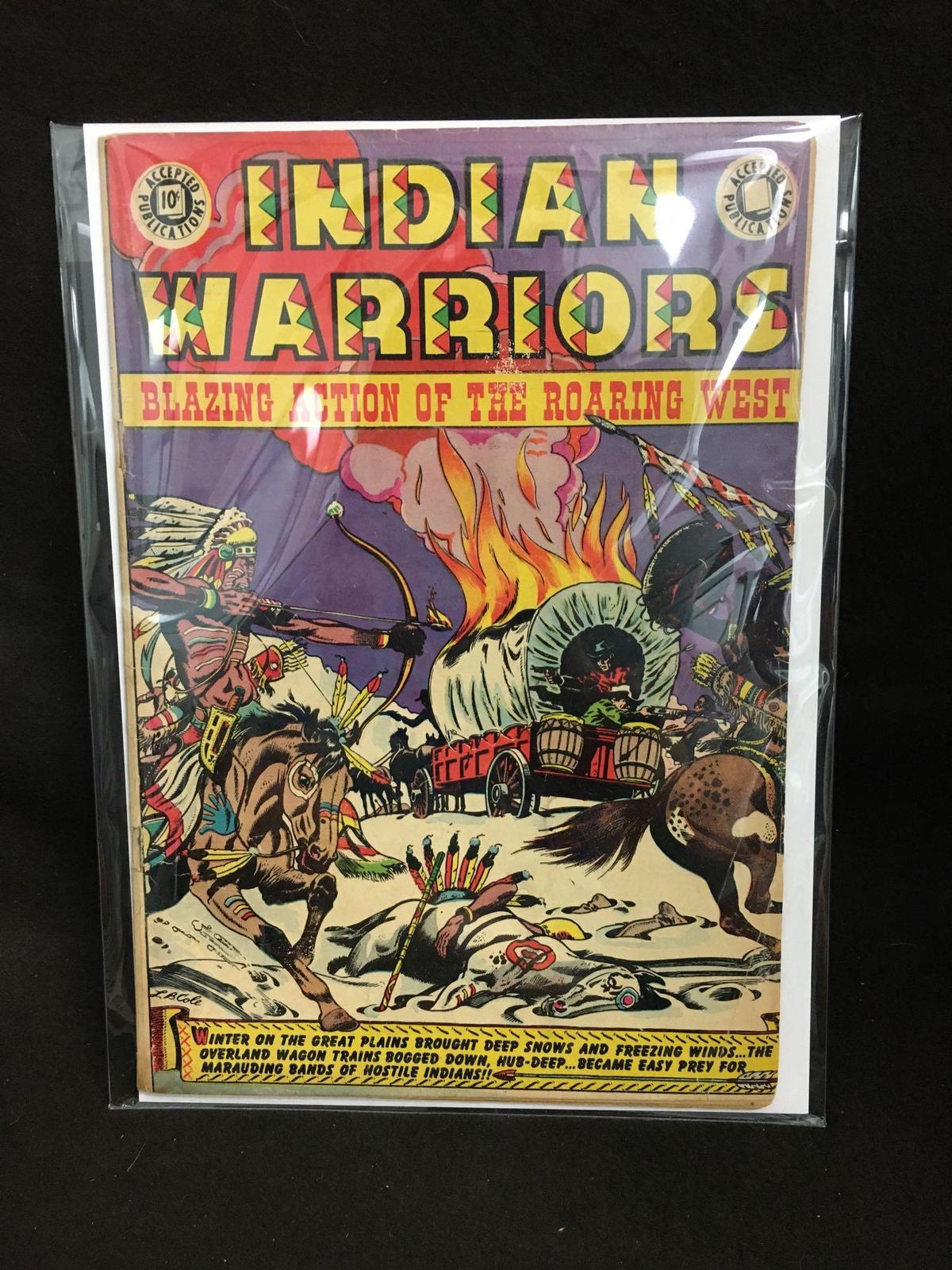 Indian Warriors Blazing Action of the Roaring West Vintage Comic Book - ATTIC FIND!