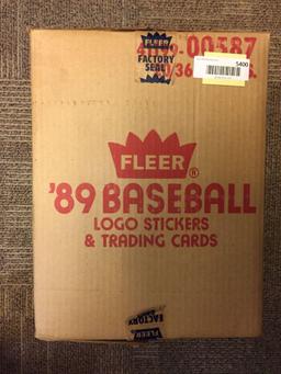 Factory Sealed 1989 Fleer Baseball Case with 20 Wax Boxes - Date Code 83461 - RARE