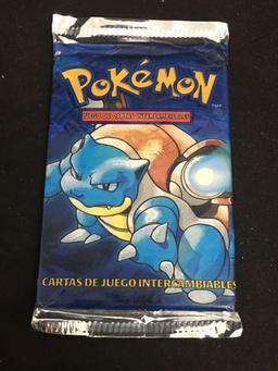 RARE Pokemon Spanish Base Set SEALED 11 Card Booster Pack - Blastoise Art