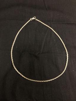 Medium Gauge Serpentine Link 3mm Wide 18in Long Sterling Silver Chain