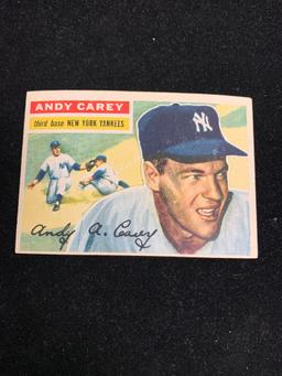 1956 Topps Vintage Baseball Card- #12 Andy Carey