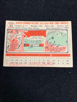 1956 Topps Vintage Baseball Card- #21 Joe Collins