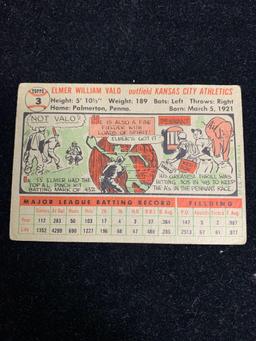 1956 Topps Vintage Baseball Card- #3 Elmer Valo