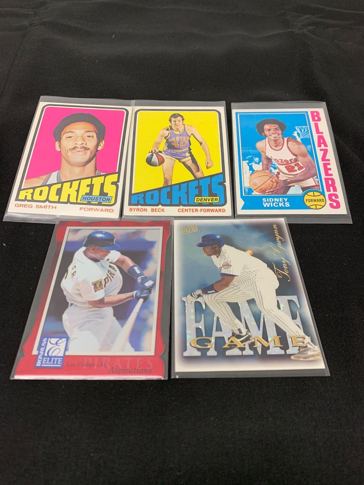 5 Card Lot of Mixed Sports Cards - Relics, Autographs, Inserts, Numbered, Stars & More!