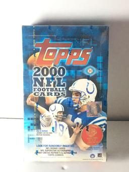 Factory Sealed 2000 Topps NFL Trading Card Hobby Box from Store Closeout