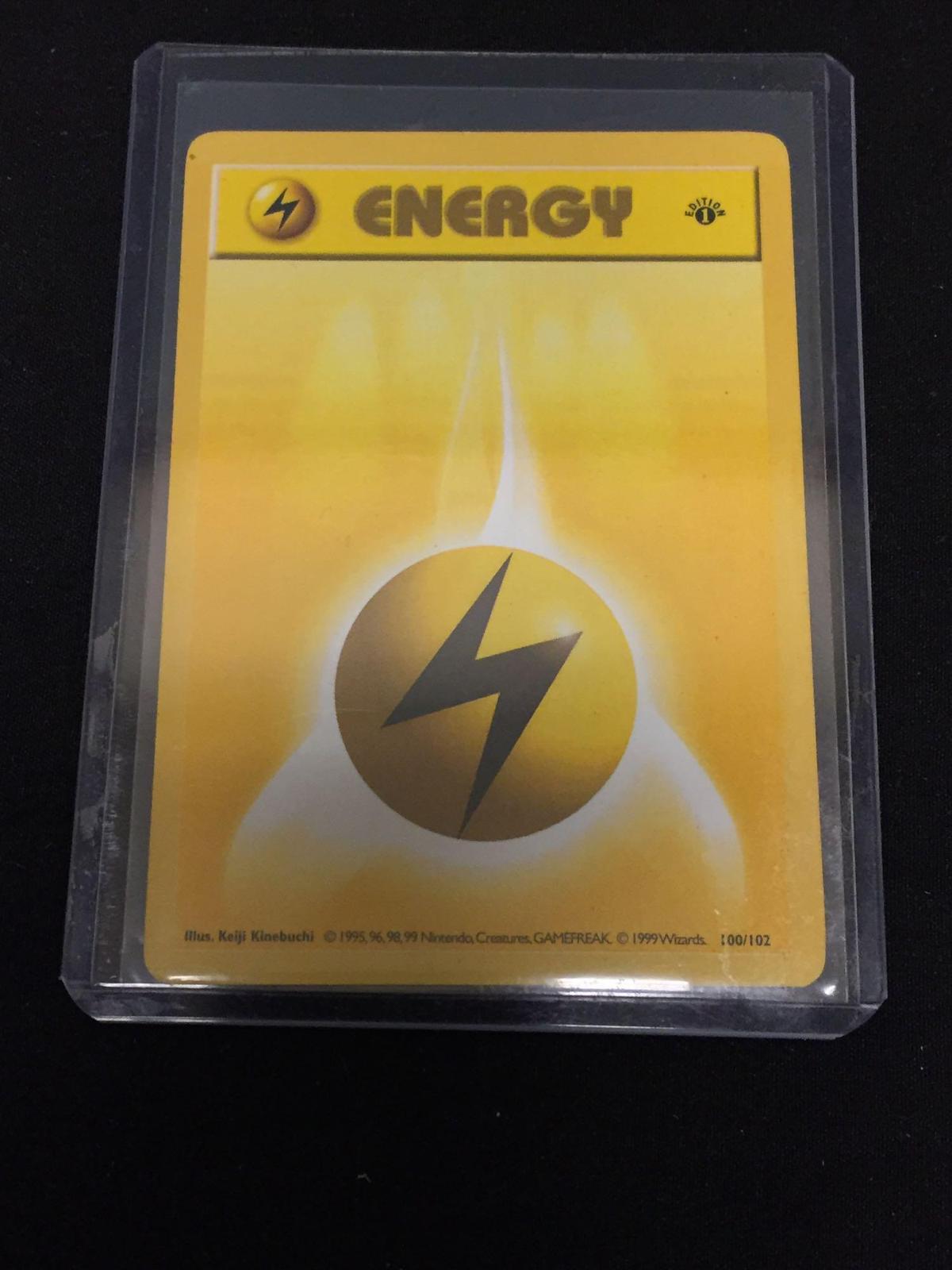 Pokemon Yellow Energy Base Set 1st Edition Shadowless Trading Card 100/102