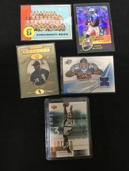 AMAZING Collection - Lot of 5 Sports Cards - Rookies, Stars, Inserts, Autos, VTG, Modern & More