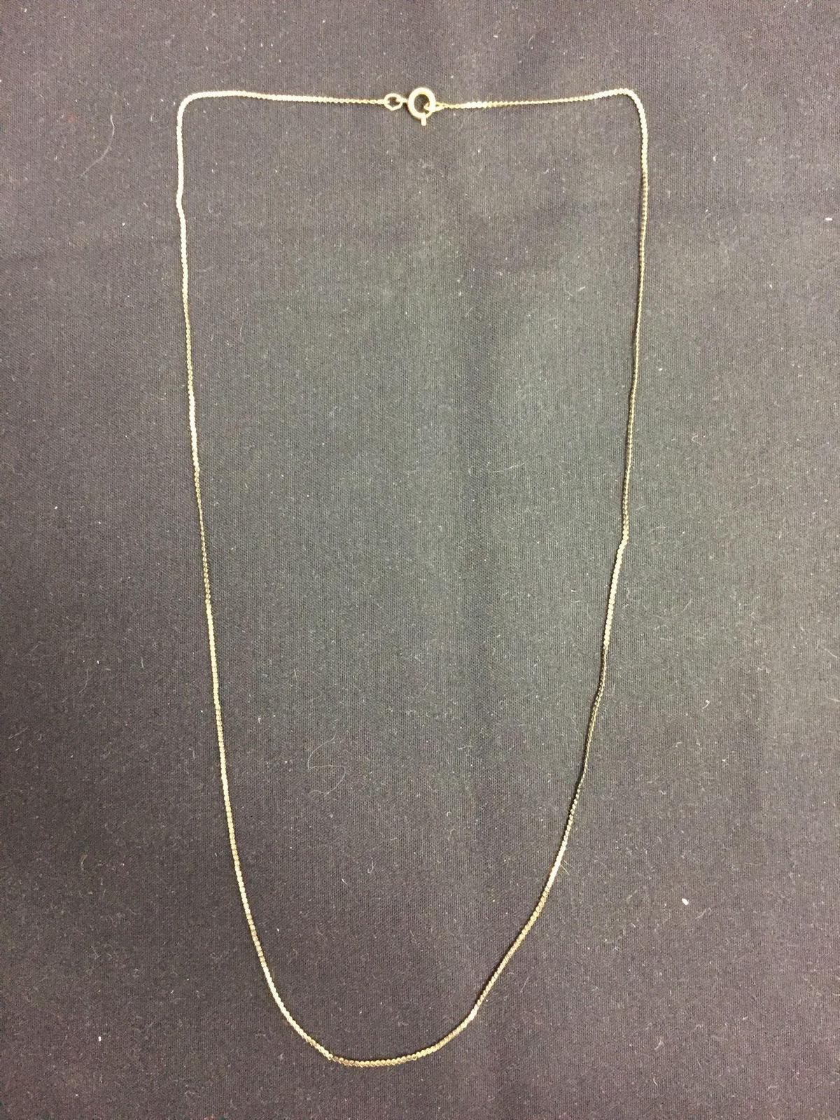 Serpentine Link 0.75mm Wide 18in Long 14kT Gold Filled Chain