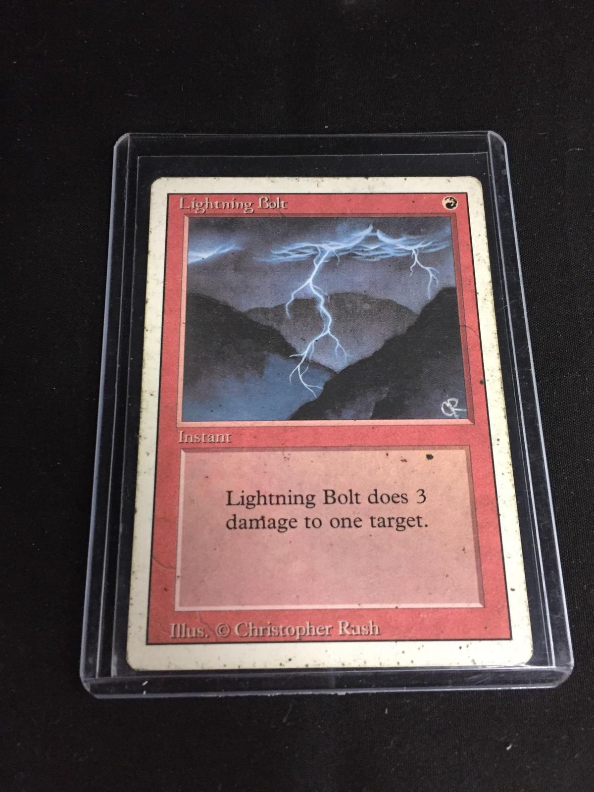 Magic the Gathering LIGHTNING BOLT Revised Vintage Trading Card