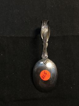 Signed Designer Stamped 1894 Mermaid Themed 4x1.25in Vintage Collectible Sterling Silver Spoon
