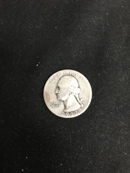 1937-D United States Washington Silver Quarter - 90% Silver Coin