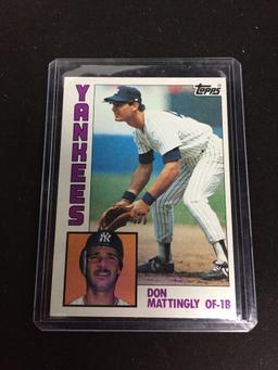 1984 Topps #8 DON MATTINGLY Yankees ROOKIE Baseball Card