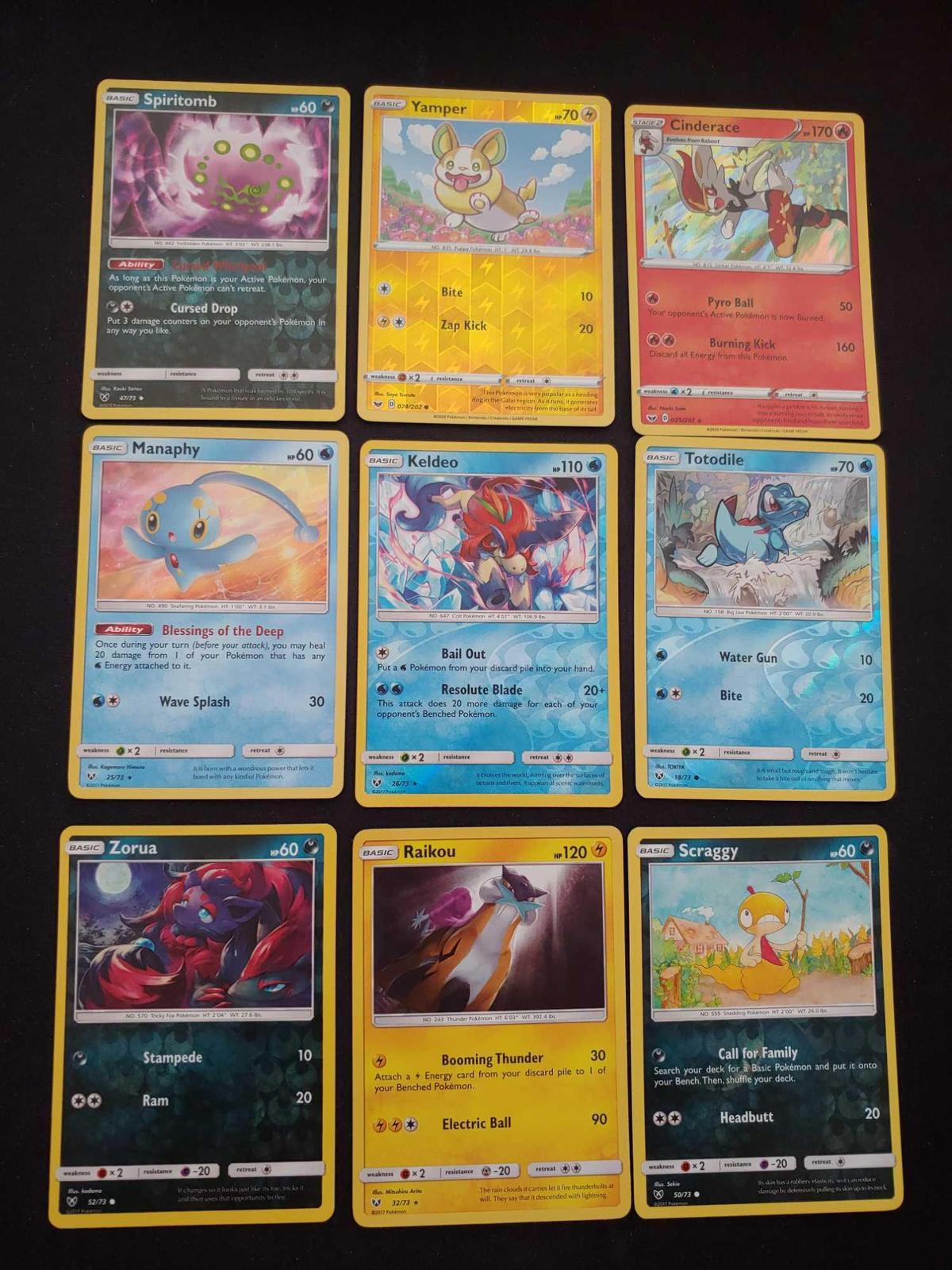 Pokemon holo lot of 9