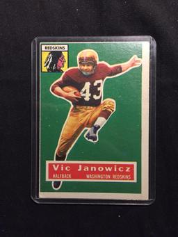 1956 Topps #13 VIC JANOWICZ Redskins Vintage Football Card