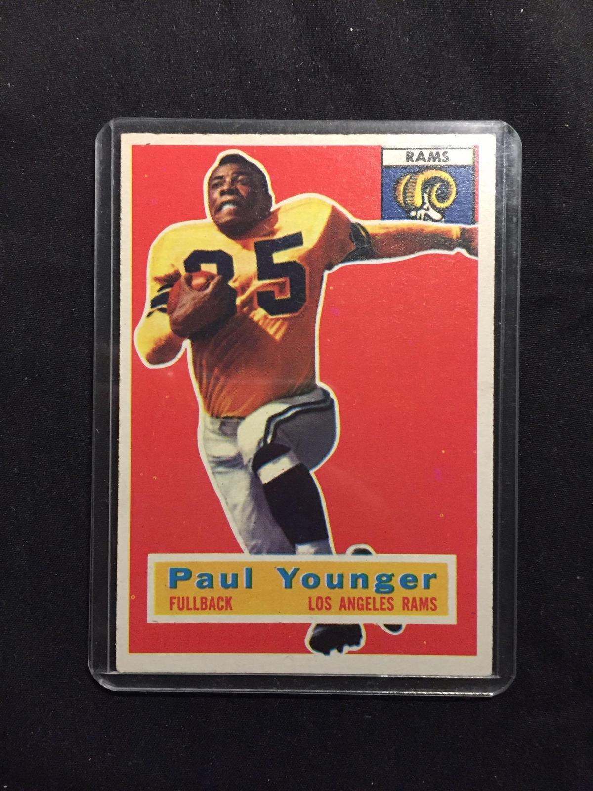 1956 Topps #18 PAUL YOUNGER Rams Vintage Football Card